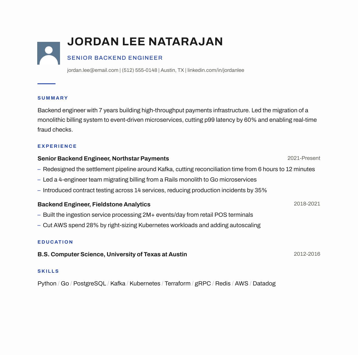 Grid resume design