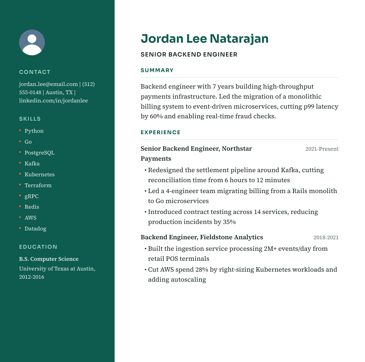 Signal resume design